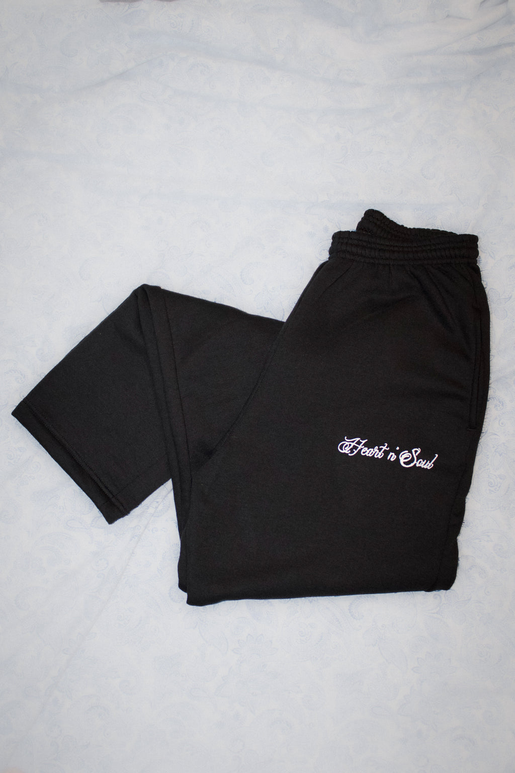 ‘Calligraphy’ Open-Leg Sweatpants - HeartnsoulJJ 