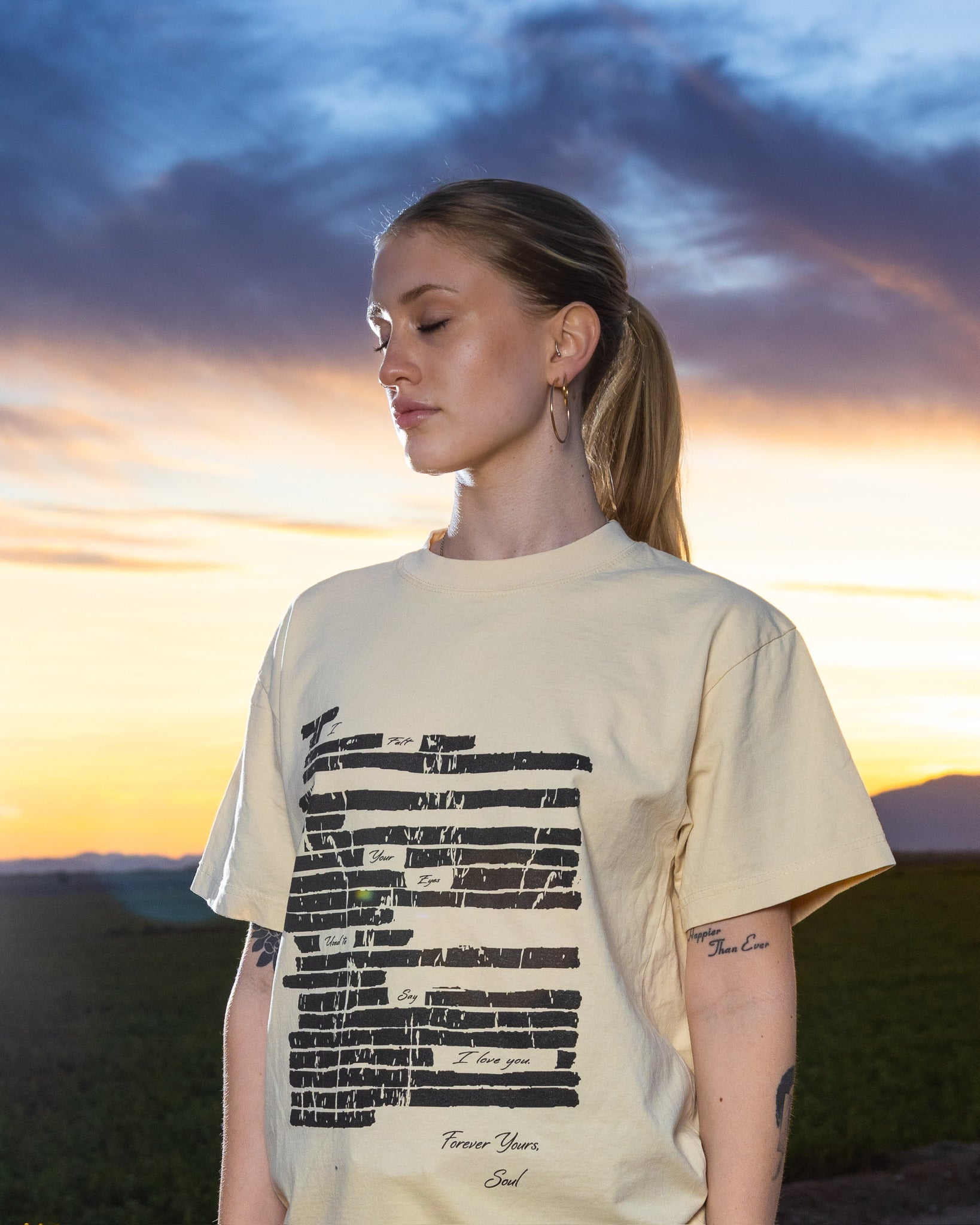 ILY REDACTED OVERSIZE TEE - HeartnsoulJJ 