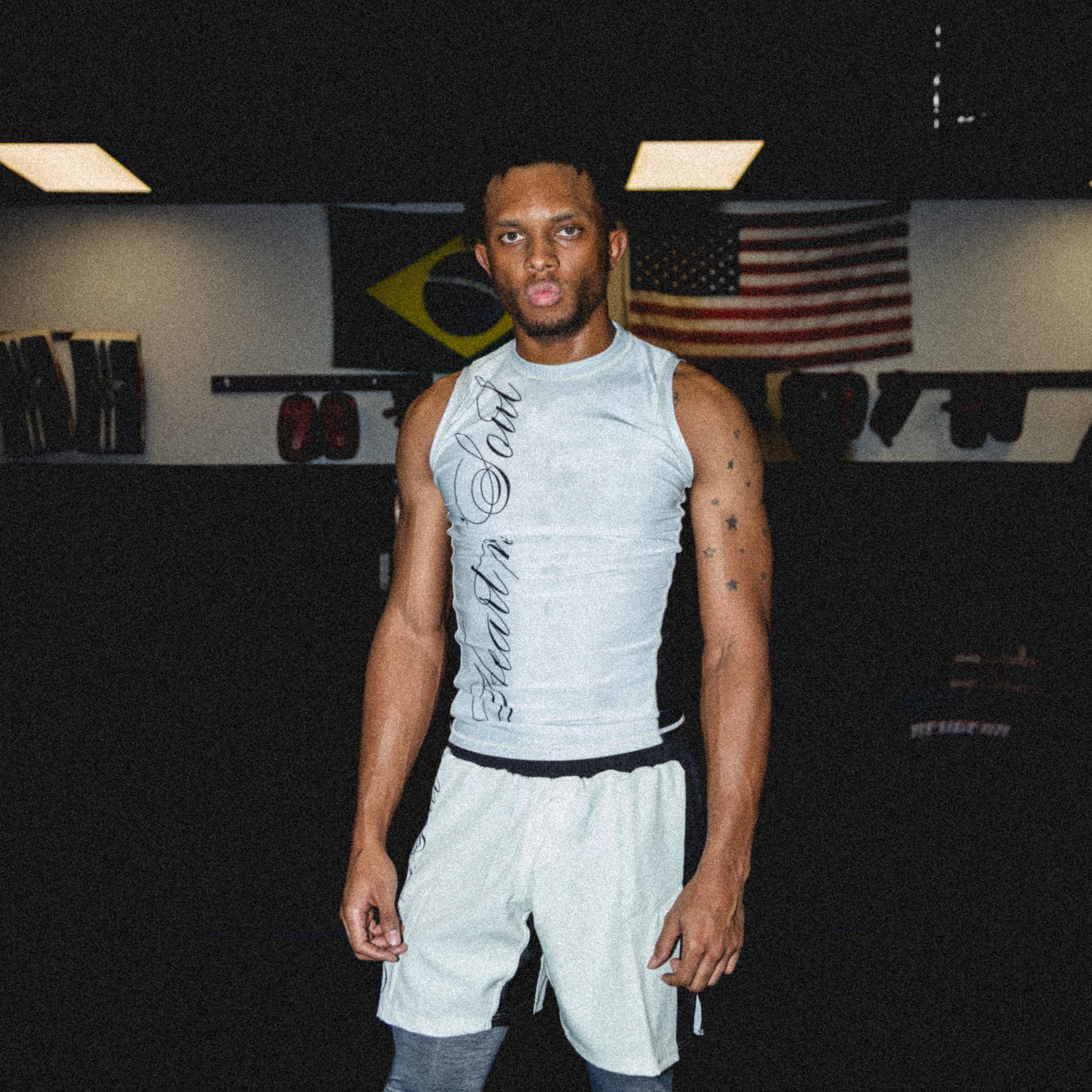 Vertical Script Sleeveless Rashguard - HeartnsoulJJ 